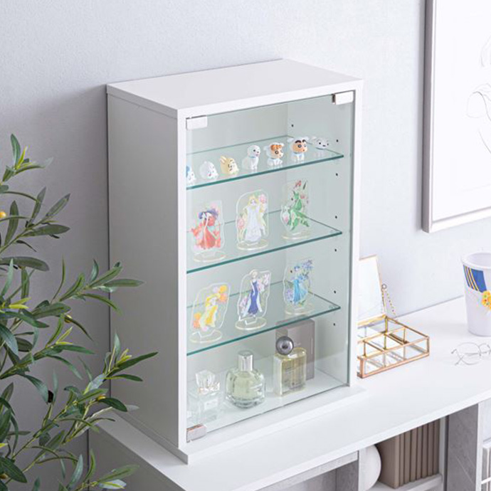 コレクションケース ガラス 薄型 幅40 フィギュアケース 卓上 木製