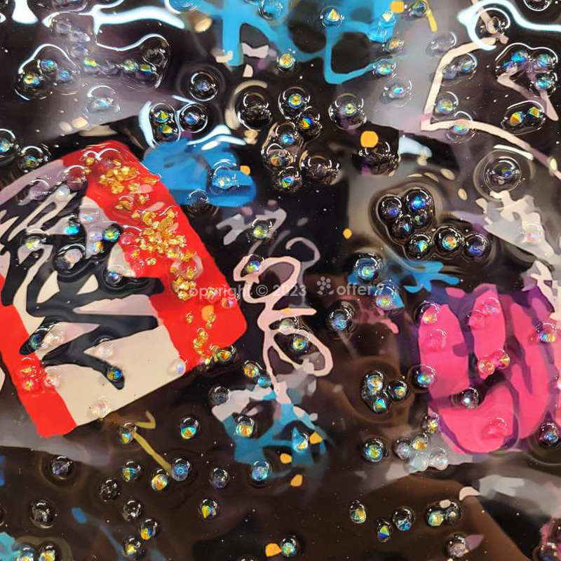 クリスタルアート キリン ピクチャー アートフレーム POP クリスタル