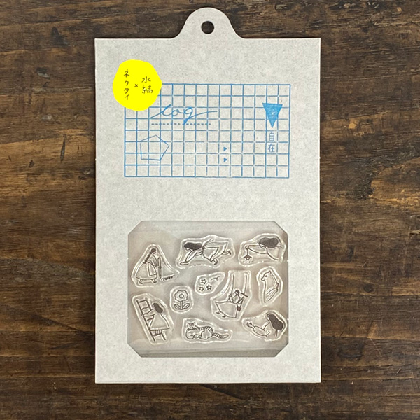 透明アクリルスタンプセット 13個＋スタンプ台 透明アクリルスタンプ