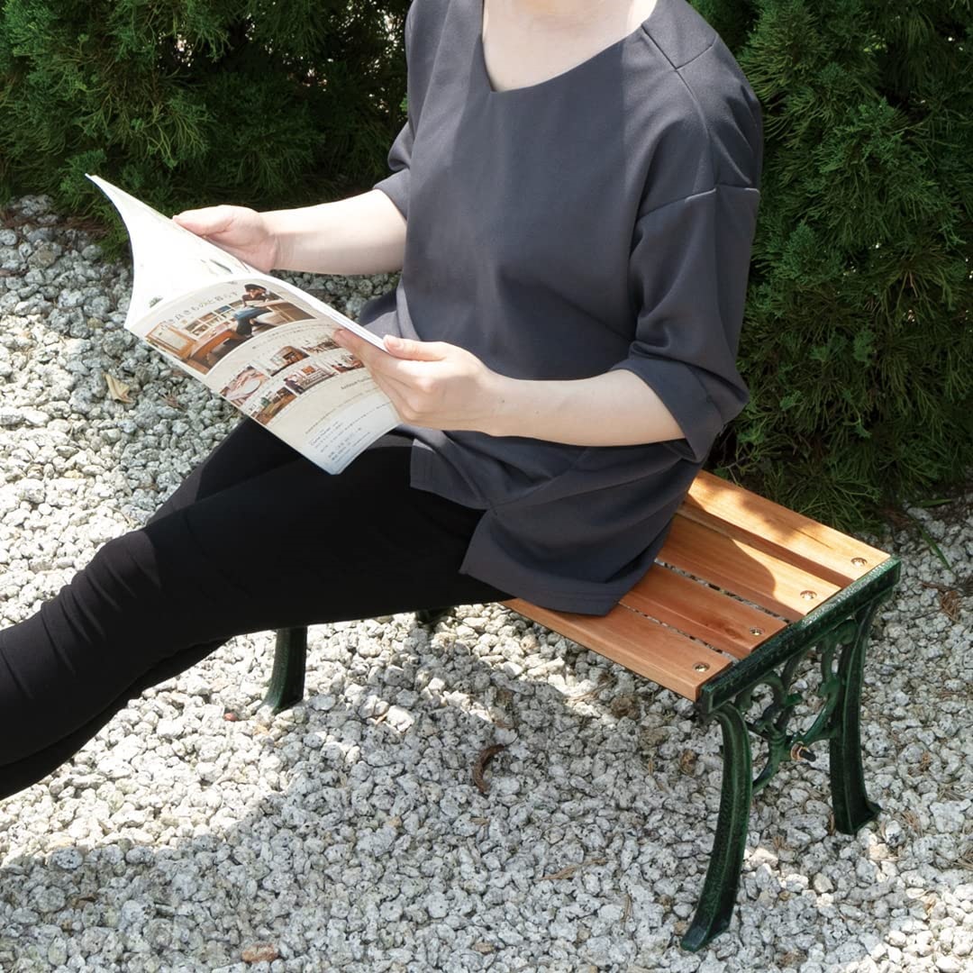 ベンチ 屋外 ガーデンベンチ 木製 おしゃれ アイアン 天然木 椅子 庭