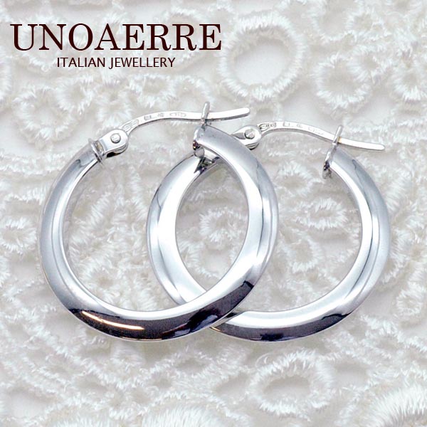UNOAERRE（ウノアエレ） UNOAERRE K18イエローゴールド フープピアス