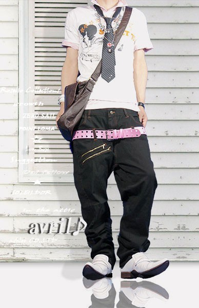 サルエルパンツ Wウエスト メンズ ブラック 黒 サルエル ボトムス