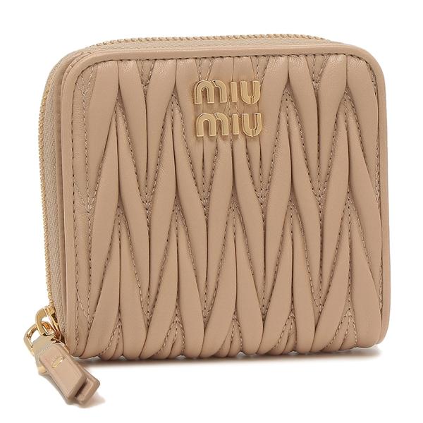 miu miu（ミュウミュウ） 二つ折り財布 マテラッセ ミニ財布