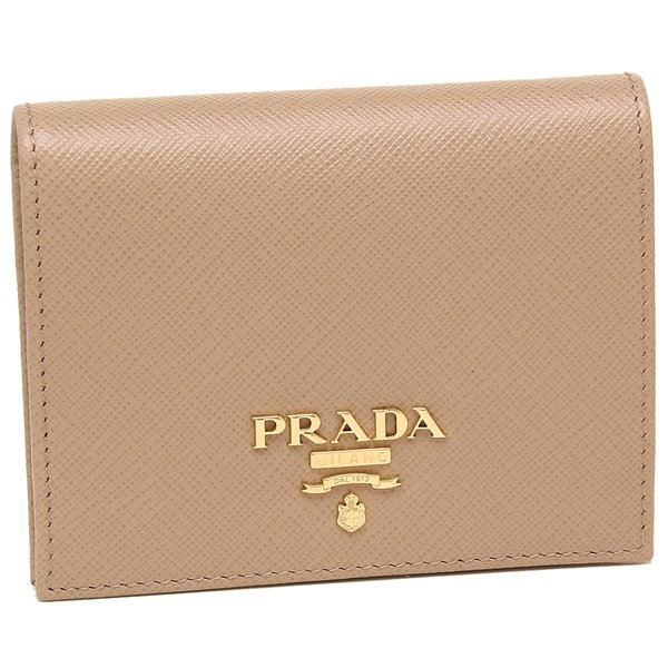 PRADA（プラダ） 二つ折り財布 サフィアーノ ミニ財布 レディース