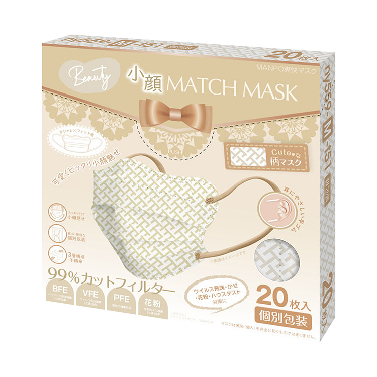 FANCYSHARP MASK AKANE マスク 不織布 99%カット チェック プリント 柄