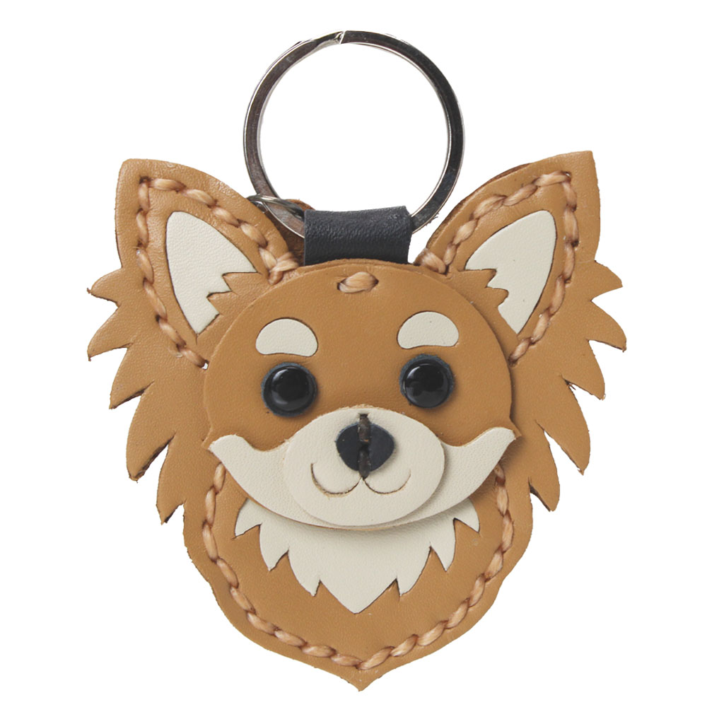 本革 犬 キーホルダー キーチャーム 革 牛革 レザー 柴犬 イヌ トイ