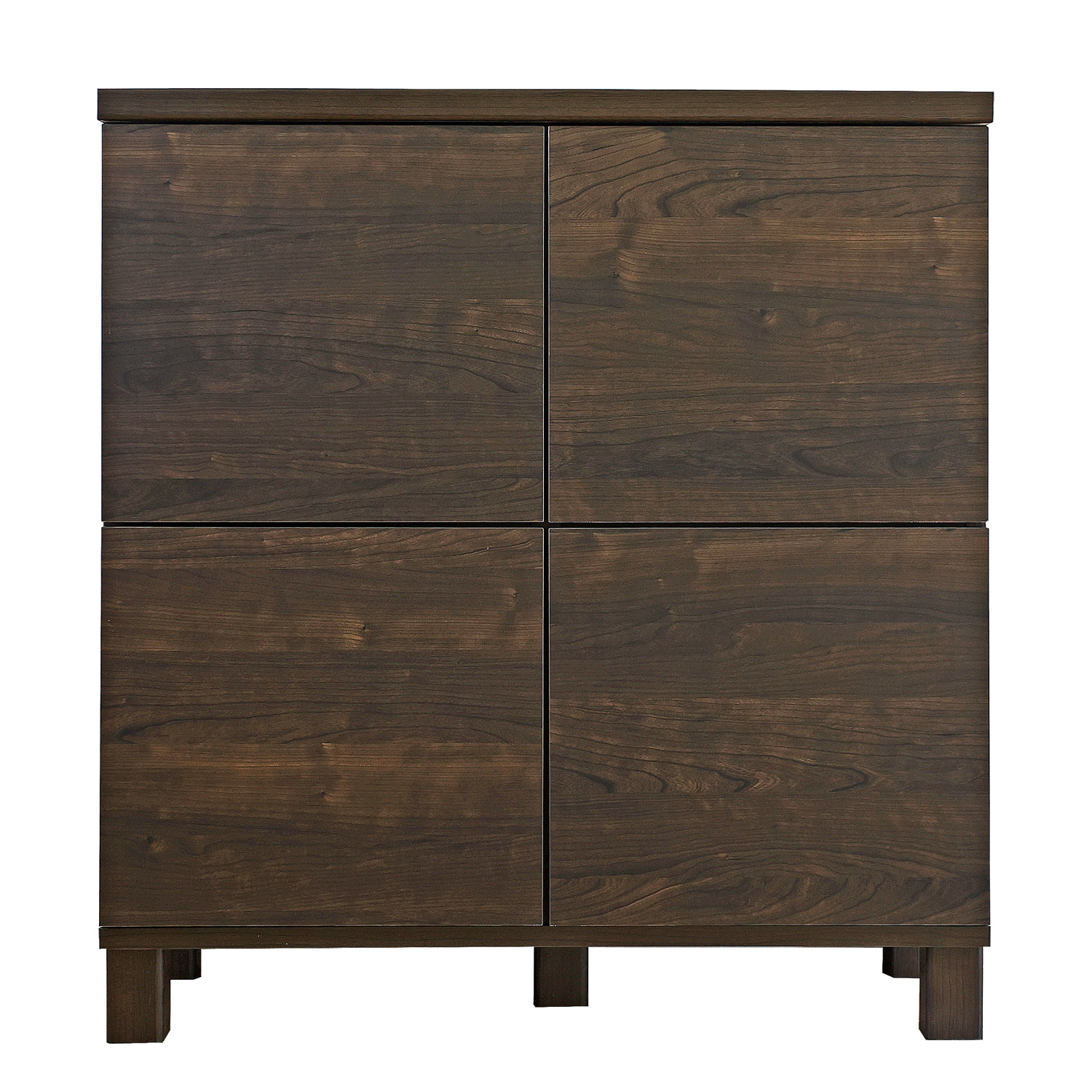 タカシン家具工業 キャビネット 木製 本棚 リビング収納 2列 2段