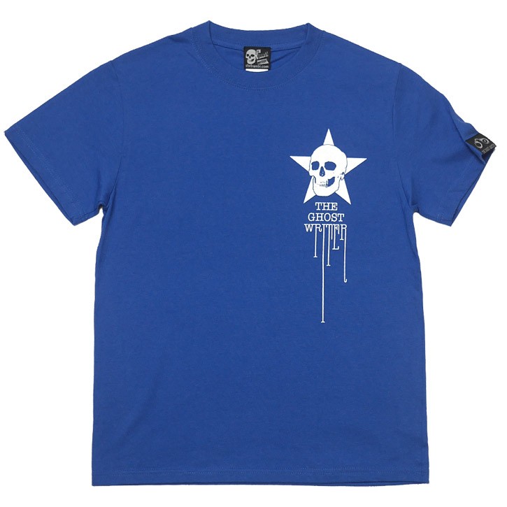 スカルスター Tシャツ (ロイヤルブルー) -X- 半袖 青色 ワンポイント