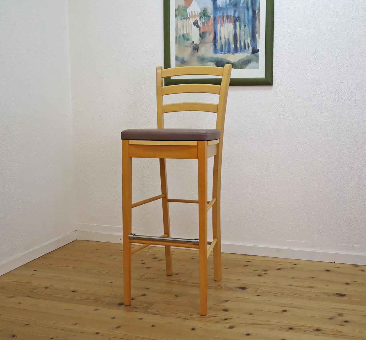 木製 ハイカウンター チェア 座面80cm 補強桟有り CCK409-80