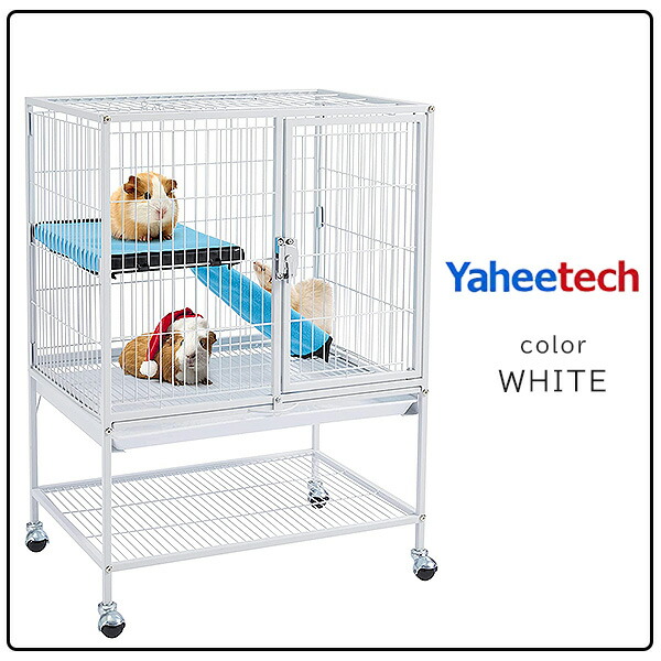 Yaheetech 34インチ スモールアニマル ケージ 大型 ペット キャスター