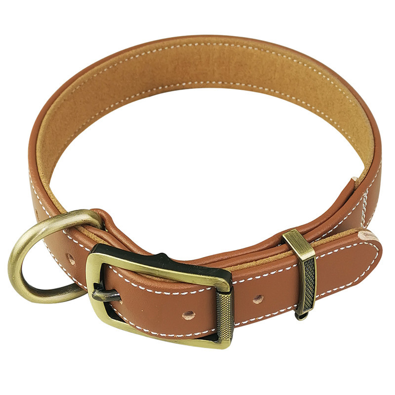 犬用首輪 レザーベルト 毛が挟まりにくい レザー ベルトタイプ