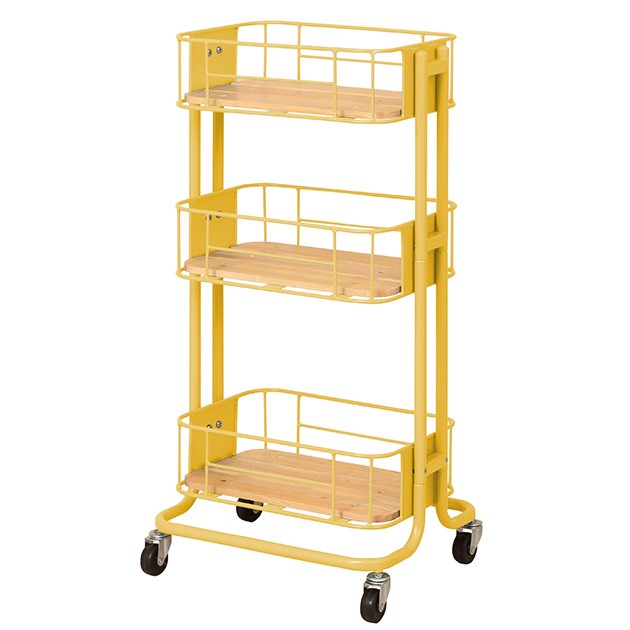 マッシュ カゴ ラック 収納 パイン材 ワイヤー 粉黛塗装 キッチン