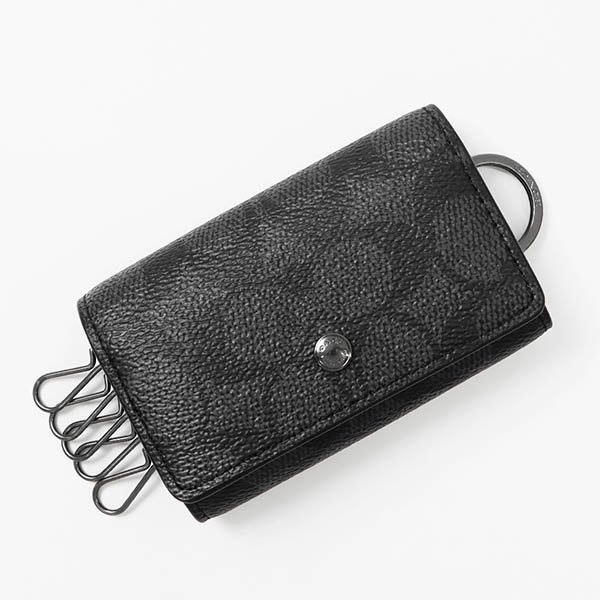COACH（コーチ） キーケース シグネチャー キャンバス ファイブリング