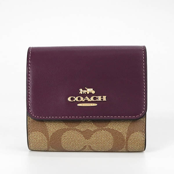 COACH（コーチ） 二つ折り財布 レディース シグネチャー スクエア ミニ