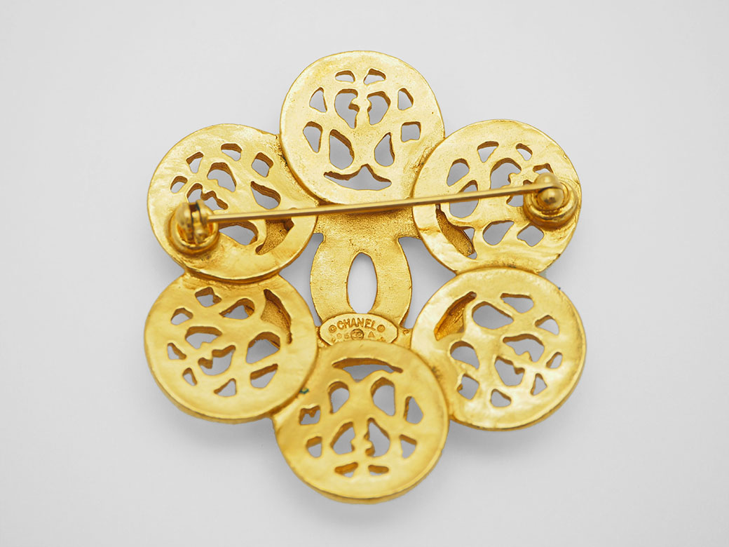 CHANEL（シャネル） ヴィンテージ フラワー ココ ブローチ ゴールド