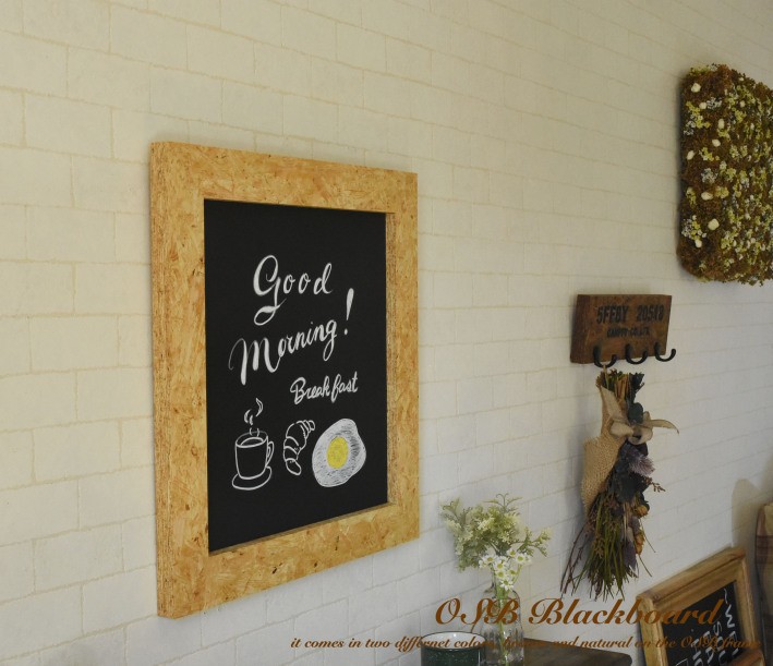 ブラックボード 50cm x OSB ブラウン ナチュラル 黒板 看板 壁掛け