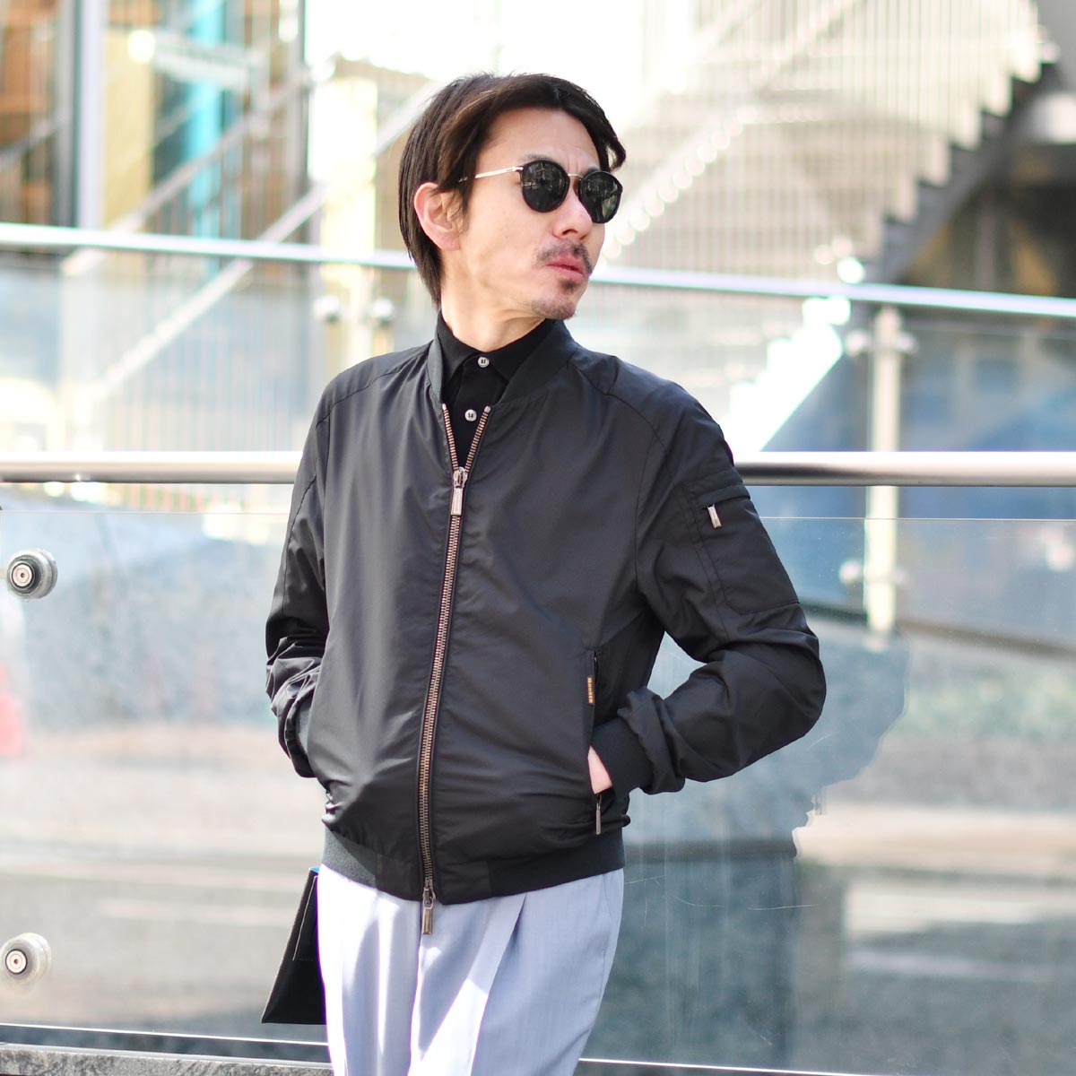 MOORER（ムーレー） MOORER【ムーレー】MA-1ブルゾン CORELLI WK NERO