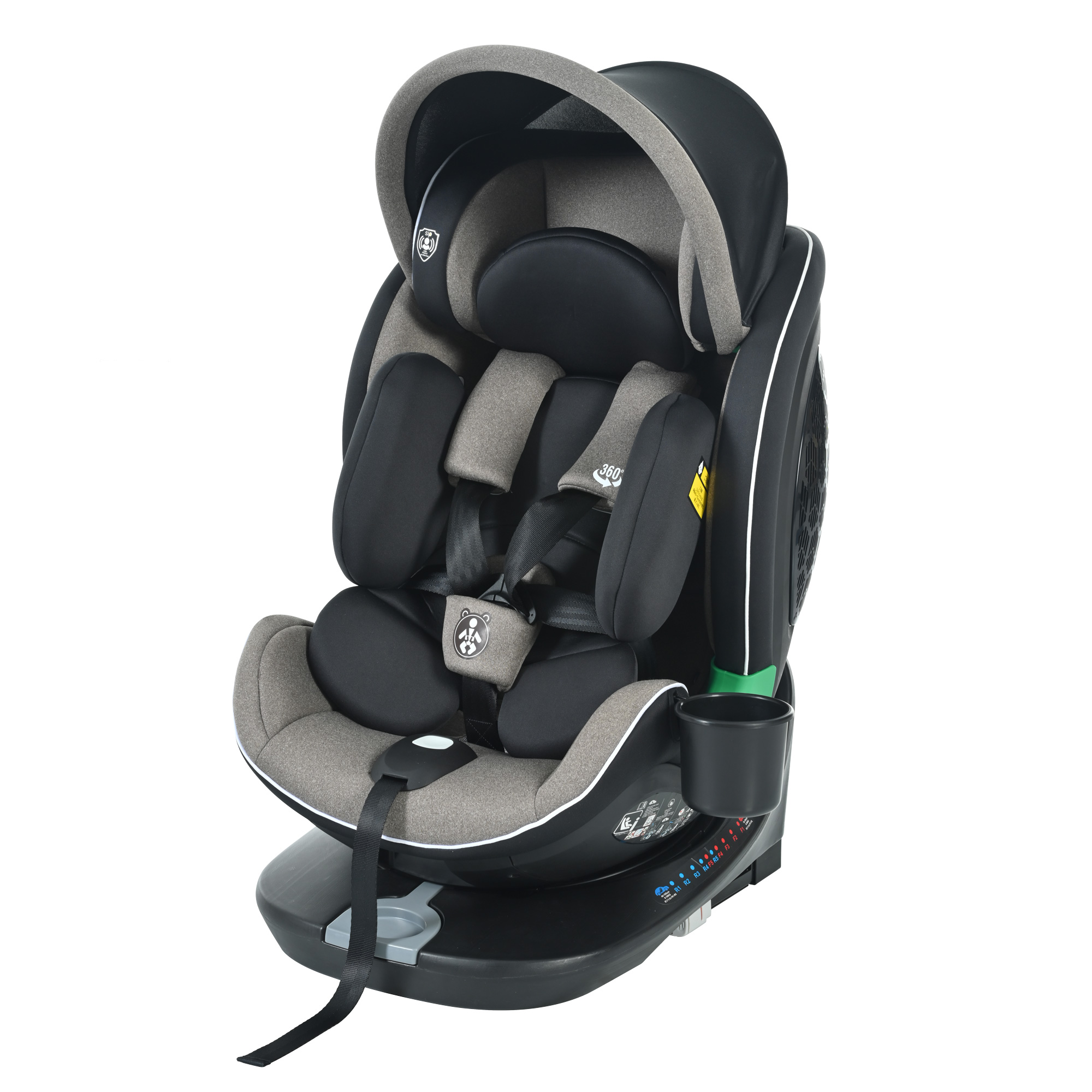 チャイルドシート 新生児 ISOFIX R129適合 0歳〜12歳 40〜150cm 360