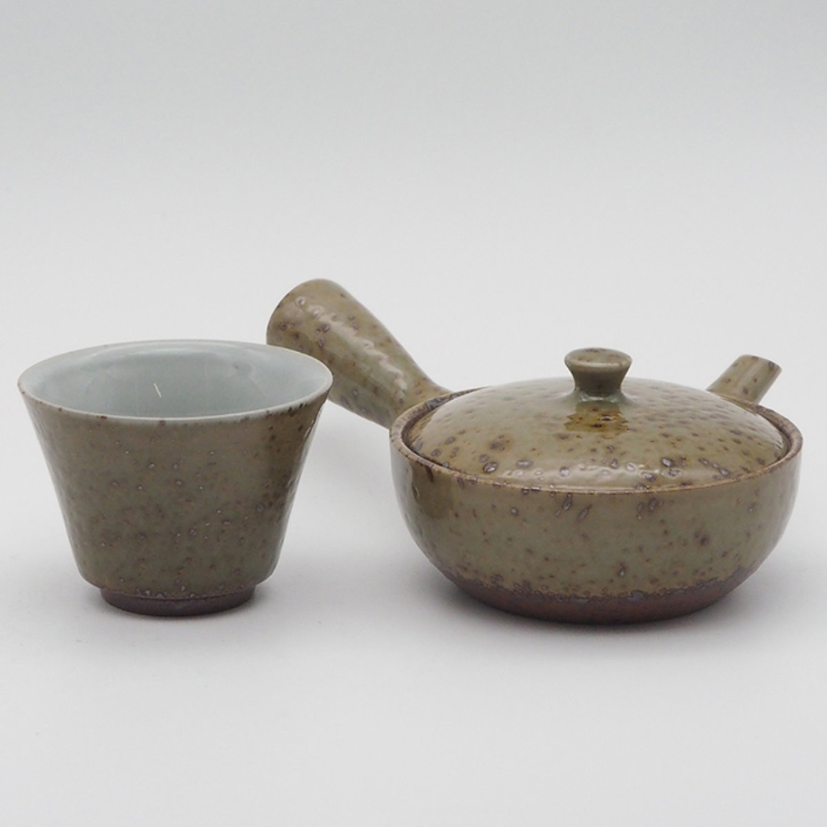 急須 高台碗 セット 一人茶セット ベンリー 陶器 萬古焼 （ きゅうす