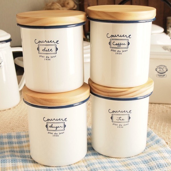 ラカルト ホーロー キャニスター 4種 : 雑貨屋カンフィ - 通販