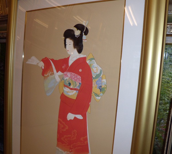 上村松園 「序の舞」 シルクスクリーン版画（限定300部 版上落款あり