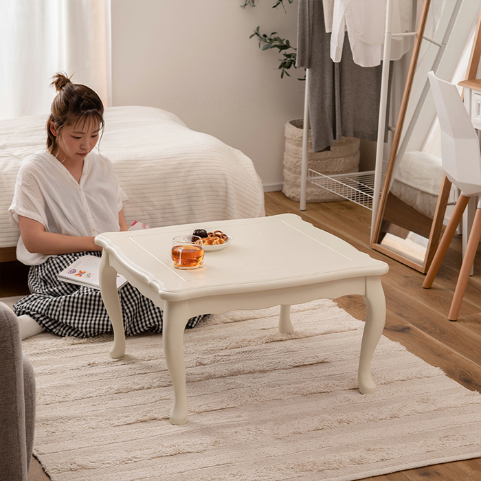 東谷 (豪華2大特典)こたつ 猫脚 テーブル コタツ 正方形 ねこ脚 北欧