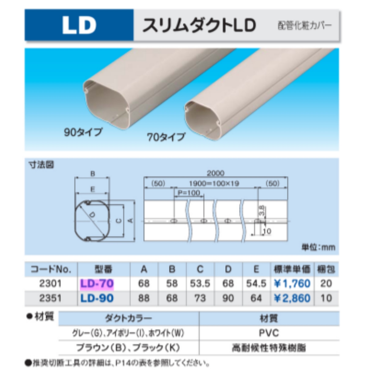 ストリーマ LD-70-I エアコン 室外機 部品 スリムダクト LD アイボリー