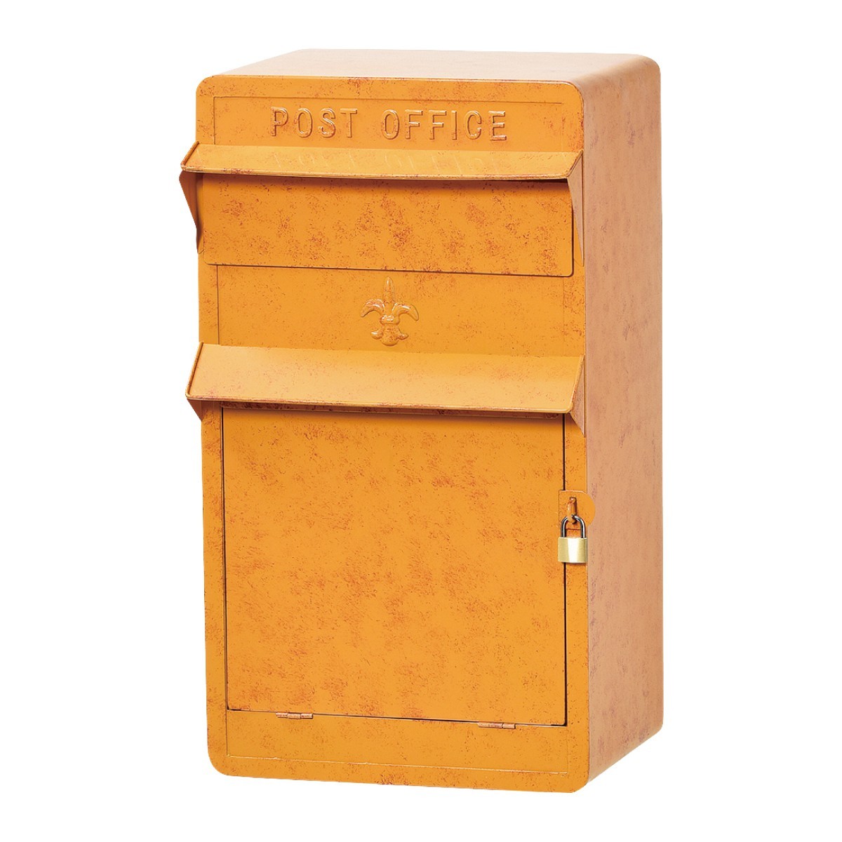 ポスト 壁掛け 鍵付き a4 壁 付け 赤 黄色 北欧 アンティーク レトロ