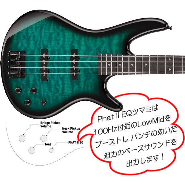 Ibanez（アイバニーズ） Gio Ibanez GSR280QA-TMS 4弦エレキベース