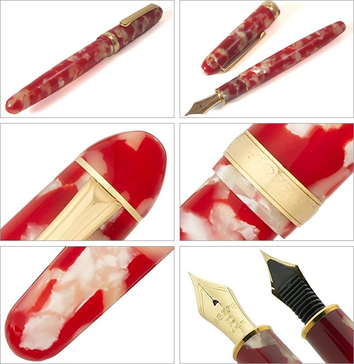 特価 18k プラチナ万年筆 3776 べっ甲 細字 セルロイド 【公式通販】