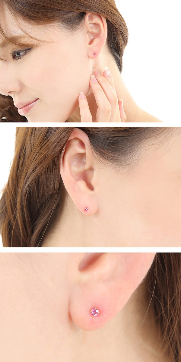 ぴちぴちピッチ るちあ K10 ピンクトルマリン 2WAYピアス ぴちぴち