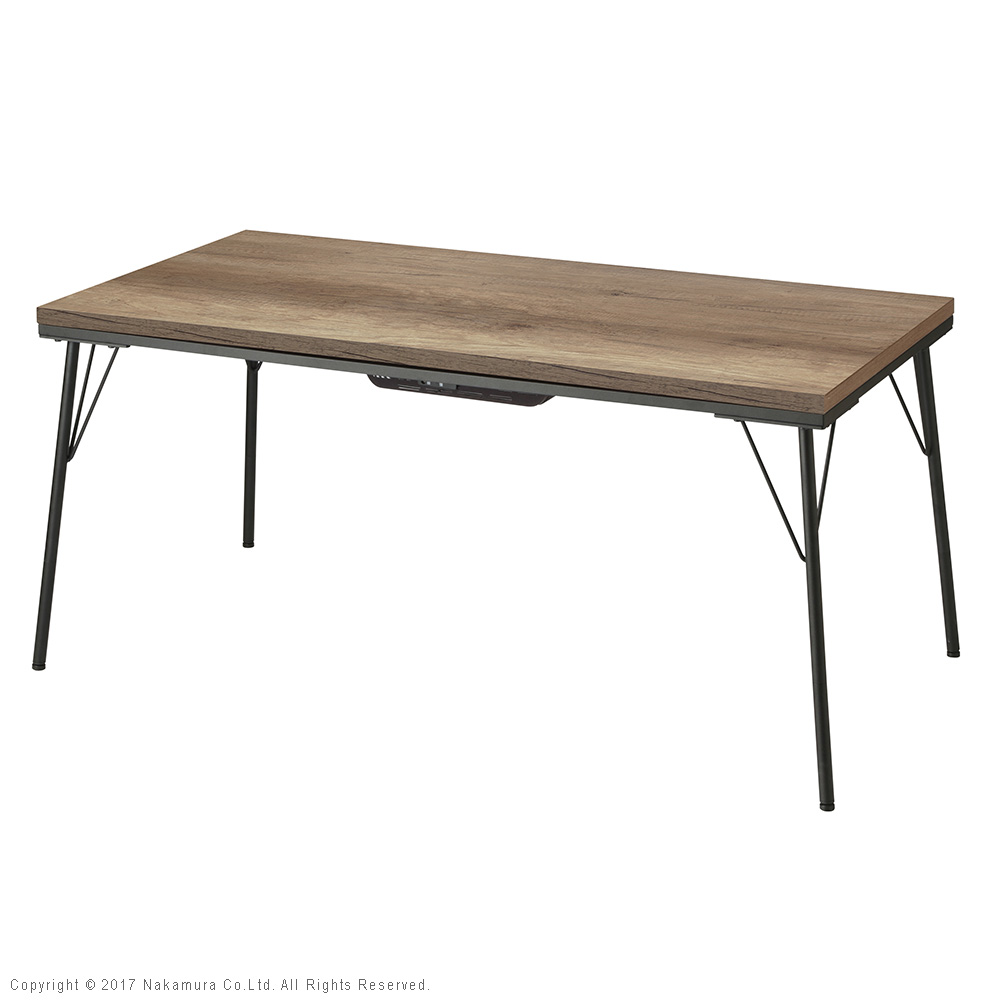 こたつ テーブル ハイタイプ 長方形 おしゃれ 古材風アイアンこたつ