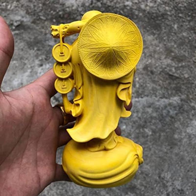 根付 布袋様 七福神 柘植 木彫品 木製 彫刻品 現品お渡し na07-b2-5(