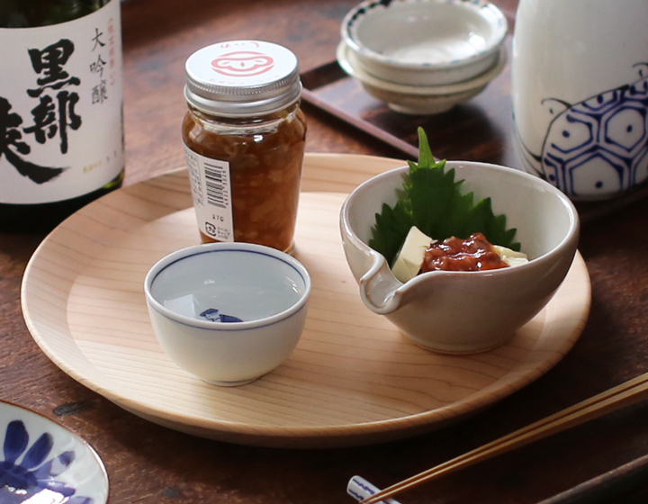 東屋 山茶盆 杉（スギ） トレイ トレー 挽物 お盆 日本製 : がらんどう