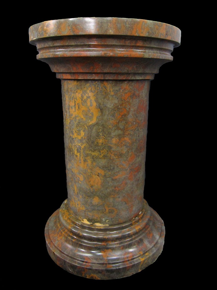 天然石 ポール 台座 飾り台 大理石 花台 コラム 置台 : ガーデンアート