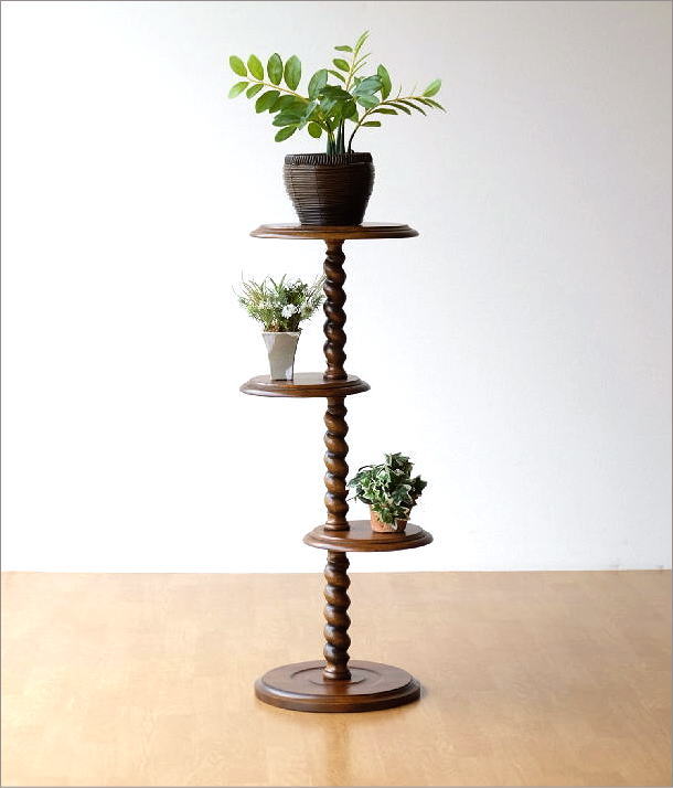 アンティーク 脚付き火鉢 木製 モダン 立火鉢 立 火鉢台 飾り台