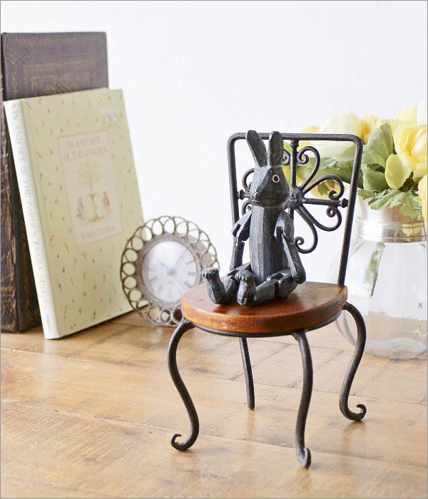 ミニチェア 置き物 置物 オブジェ 小物 木製 アンティーク 小さな椅子