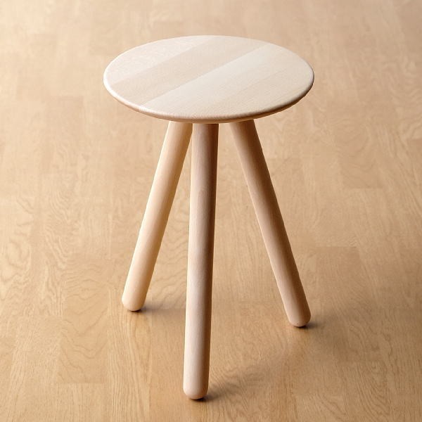 スツール 木製 おしゃれ 花台 丸椅子 玄関 サイドテーブル 3本脚