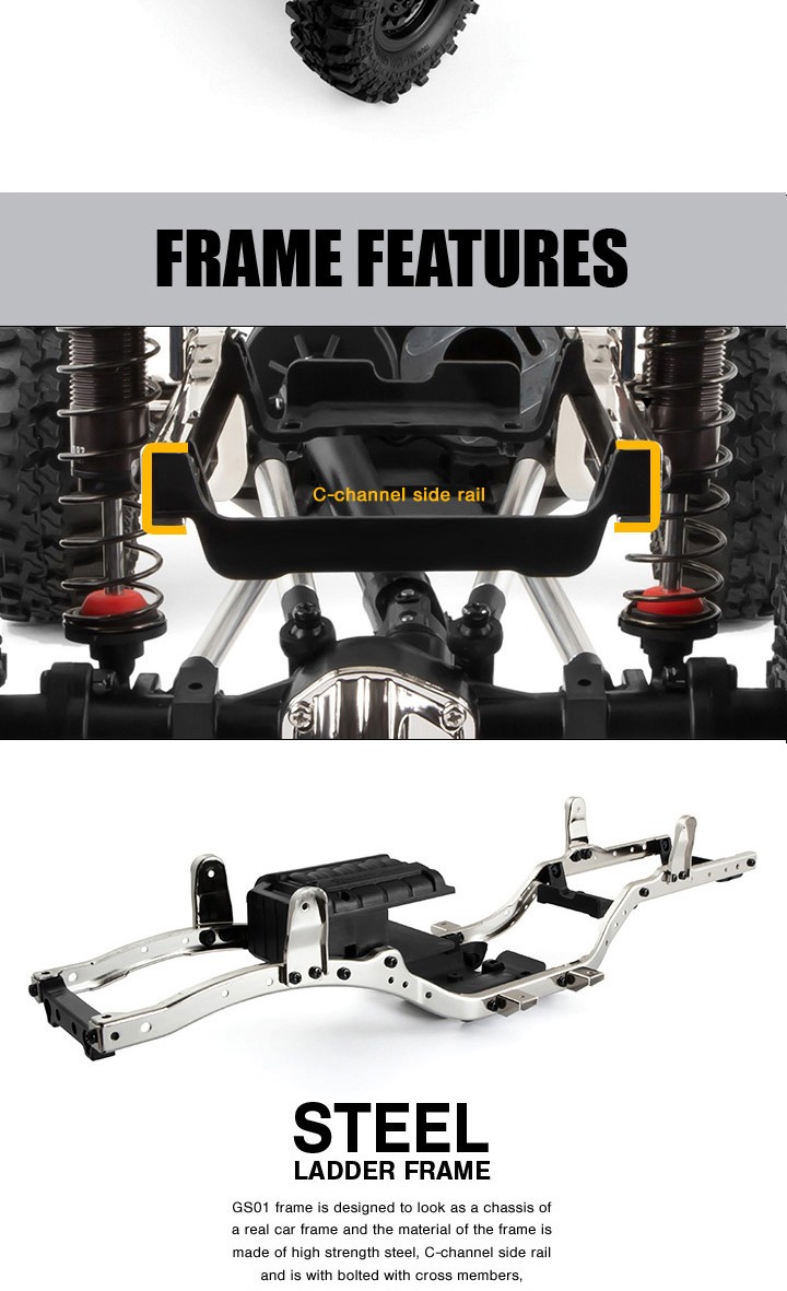 ラジコンカー オフロード 組立てキット Gmade GS01 Sawback 4LS Kit