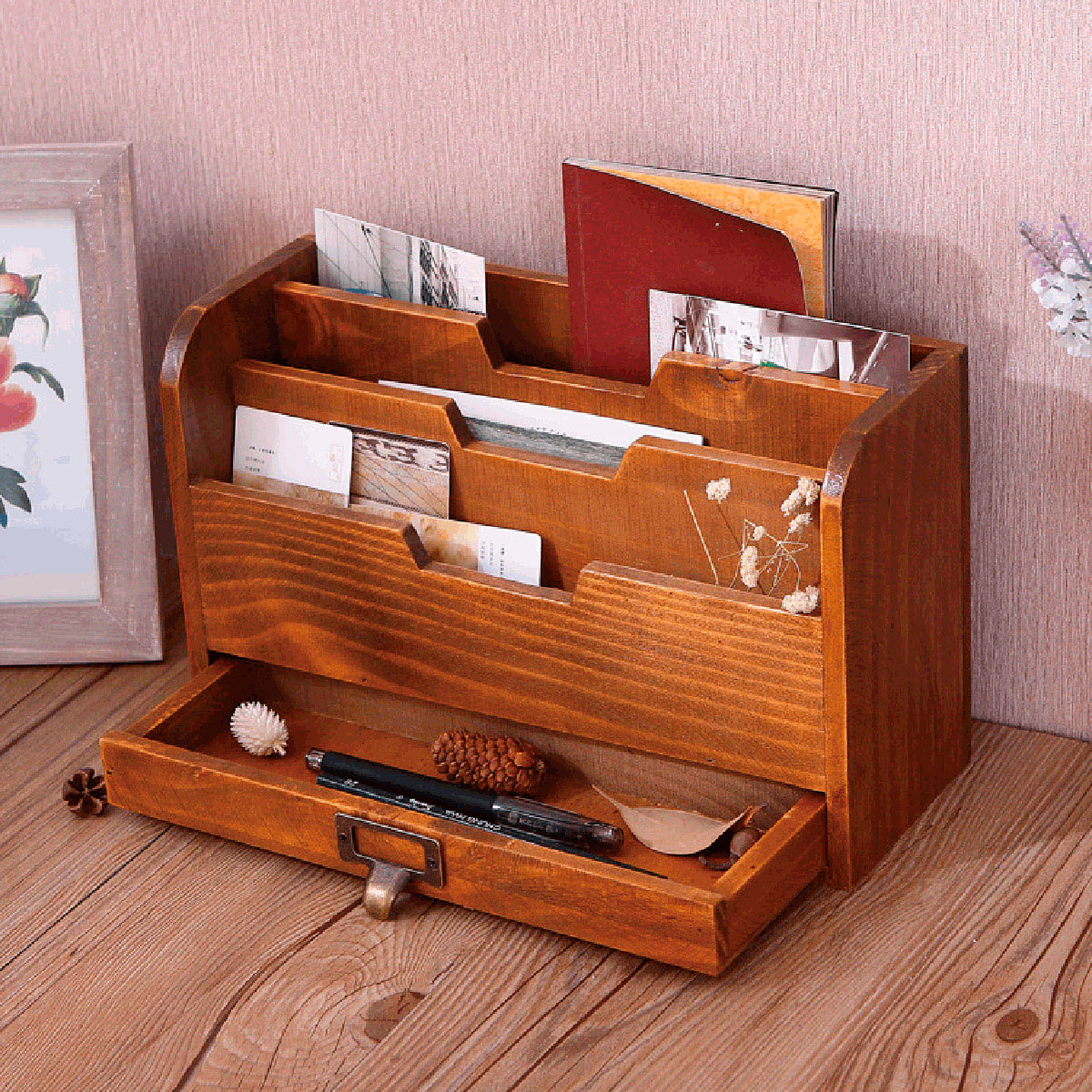 木製 卓上 小物入れ 引き出し ミニチェスト アンティーク ウッド 収納