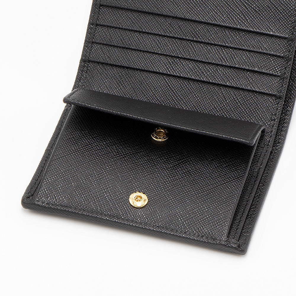 PRADA（プラダ） PRADA 2つ折り財布(小銭入れ付き) ブラック 1MV204