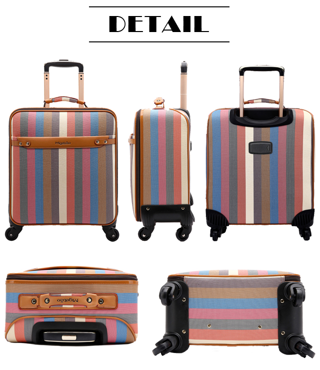 スーツケース Sサイズ ストライプ ソフト キャリーバッグ ファスナー