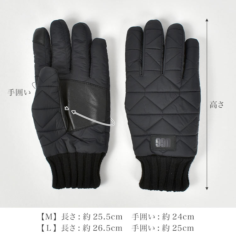 UGG（アグ） 手袋 メンズ グローブ 防寒 防水 防風 スマホ対応 冬 裏