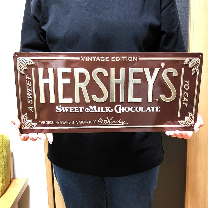 アメリカン レトロ ブリキ看板 お菓子 ハーシー チョコレート メタル