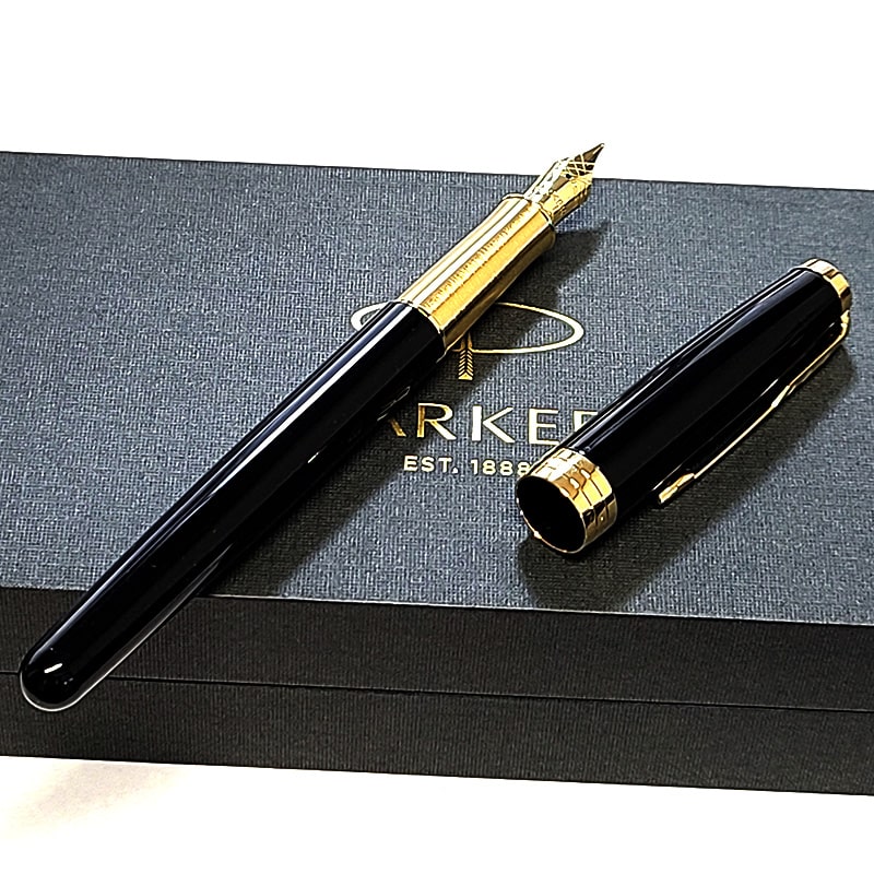ソネット 万年筆 パーカー ラックブラック ゴールド 美しい ブランド