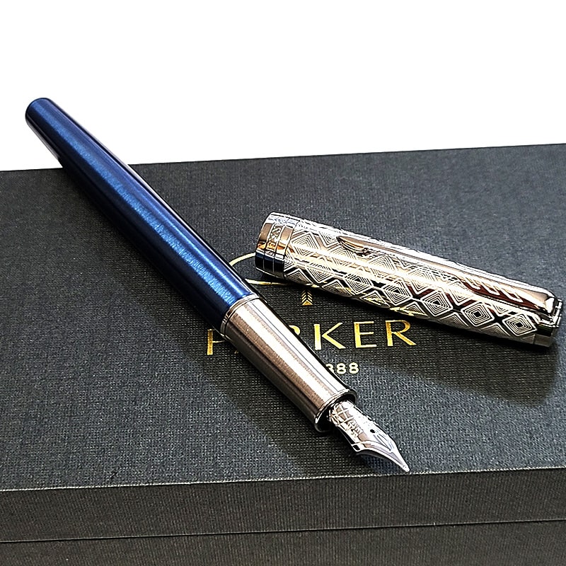 ソネット 万年筆 パーカー プレミアム メタル&ブルー 高級 ブランド