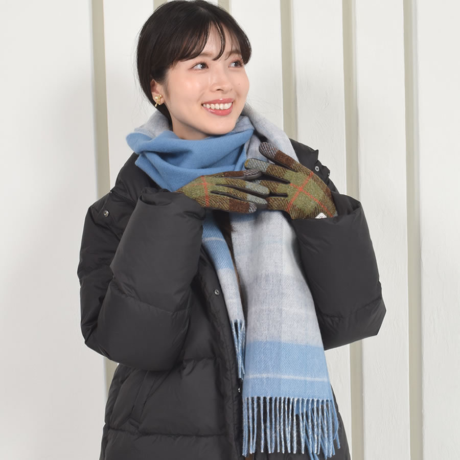 Merfirge マフラー レディース ギフトセット カシミヤ混 リバーシブル