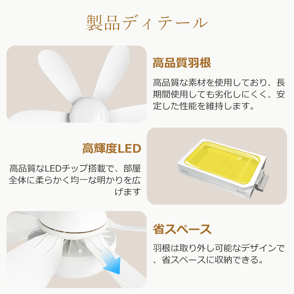 2025新登場！】シーリングファンライト LED 調光調色 扇風機 静音