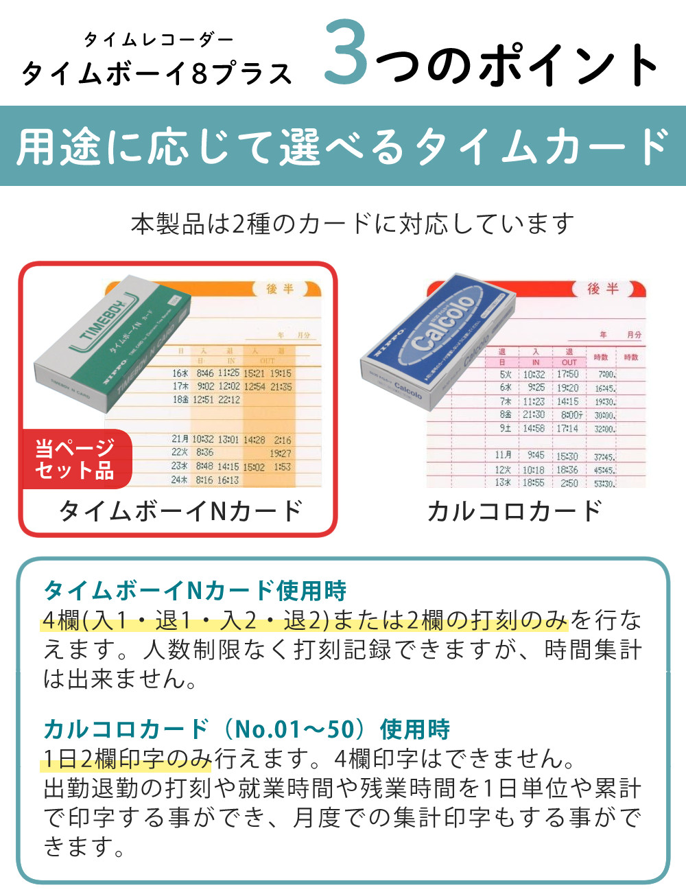 ニッポー（NIPPO） タイムレコーダー タイムボーイ8プラス タイム