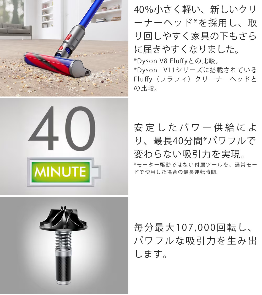 Dyson（ダイソン） スティッククリーナー Dyson V8 Slim Fluffy SV10K